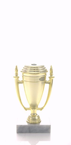 Gold Cup with Flame Trim - A021B+M3