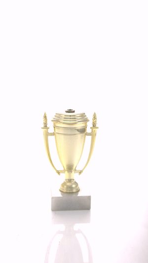 Gold Cup with Flame Trim - A021C+M1