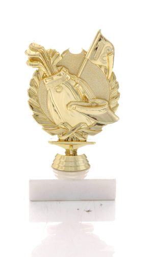 Gold Golf Wreath - GOLF10
