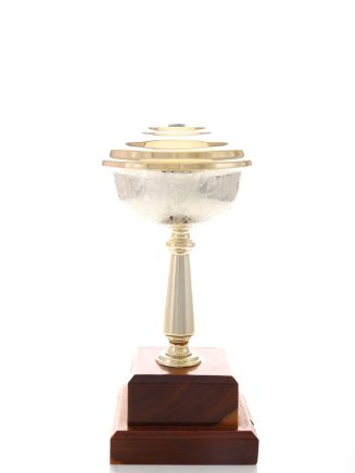 Gold pattern Cup on wooden base - TA21085A