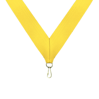 Yellow Neck Ribbon with Clip - RB-Y