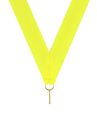 Neon Yellow Neck Ribbon with Clip - RB-Y-N