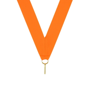 Neon Orange Neck Ribbon with Clip - RB-O+N