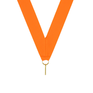 Neon Orange Neck Ribbon with Clip - RB-O+N