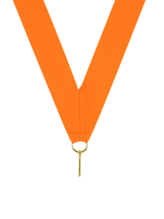 Neon Orange Neck Ribbon with Clip - RB-O+N