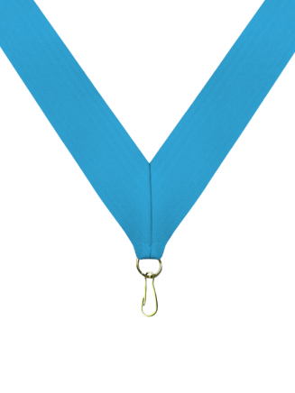 Light Blue Neck Ribbon with Clip - RB-B1L