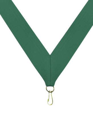 Green Neck Ribbon With Clip - RB-G