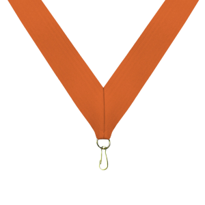 Orange Neck Ribbon with Clip - RB-O