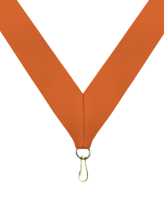 Orange Neck Ribbon with Clip - RB-O