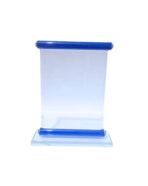 Scroll Type Blue Glass Trophy - CS-2HB