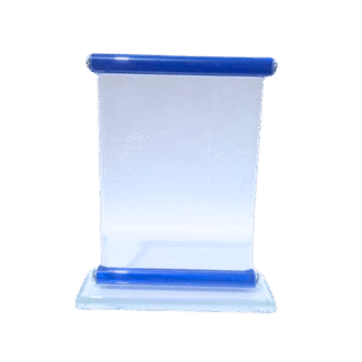 Scroll Type Blue Glass Trophy - CS-2HB