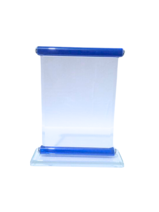 Scroll Type Blue Glass Trophy - CS-2HB